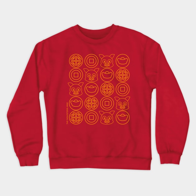 Happy Chinese New Year! Lucky Piggy Coins Crewneck Sweatshirt by cholesterolmind